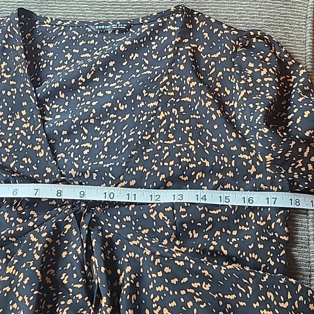 Shein Cropped Tie Front Peplum Blouse - Picture 11 of 13